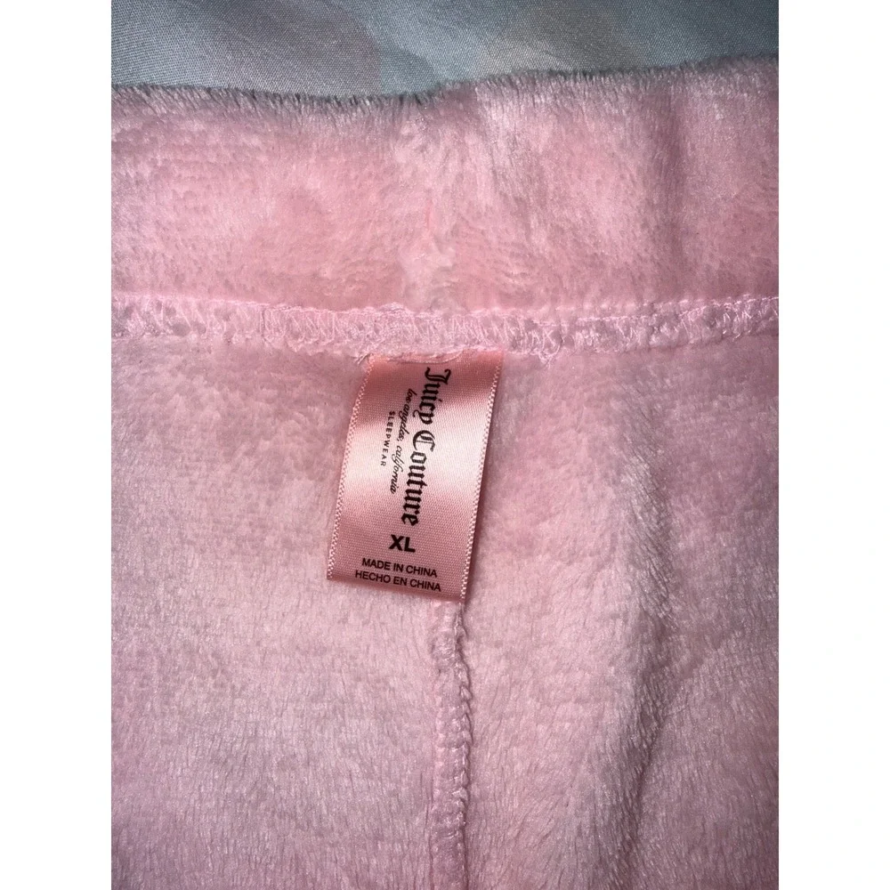 Juicy Couture Pink Velour Pajama Pants‎ XL Drawstring Sleepwear Loungewear